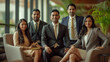 © Graphic Master - Film photography-inspired image of Indian boss and staff, boss in focus
