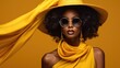 © MKS - Creative Portrait of Black Woman: A Stylish Fashion Concept with African Ethnicity Female Model