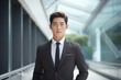 © kanate - Illustration of a fashion portrait, Business man,  AI Generated