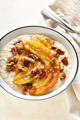 Wall Mural - Caramelized banana oatmeal bowl