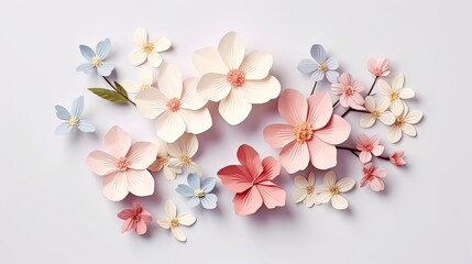 Wall Mural - Various colored flowers as background