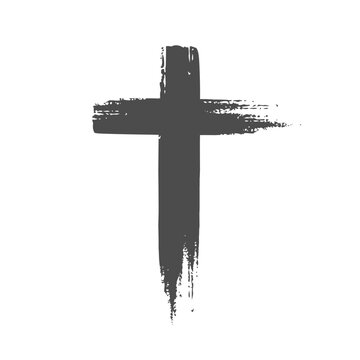 cross clipart black and white, ash cross, grunge christian cross for ash wednesday card, poster, ban