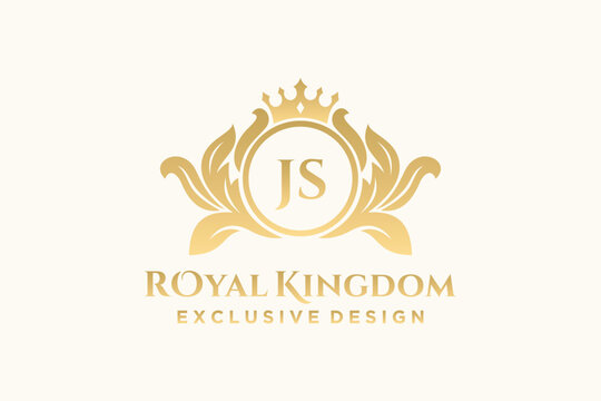 letter js template logo luxury. monogram alphabet . beautiful royal initials letter.