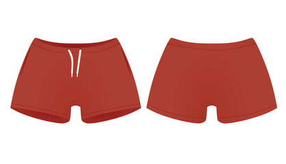 Sticker - Red  male shorts. vector illustration