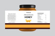 mountain Honey label design jar packaging design black and gold honey label creative label organic honey pure mountain honey label design template
