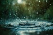 rain water drop falling to the floor in rainy season