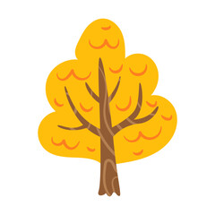 vector hand-drawn tree object illustration