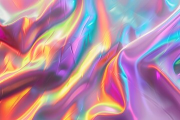 Wall Mural - abstract blur holographic rainbow foil iridescent background