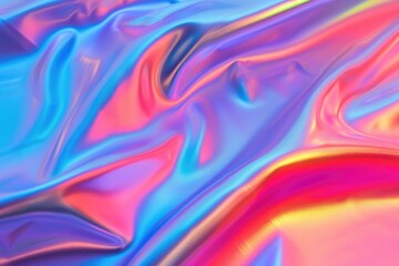 Wall Mural - abstract blur holographic rainbow foil iridescent background