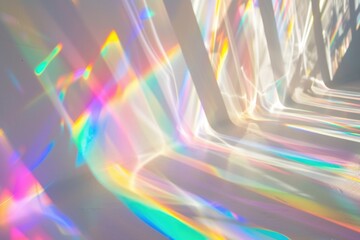 Wall Mural - rainbow light refraction overlay effect for photos and mockups.