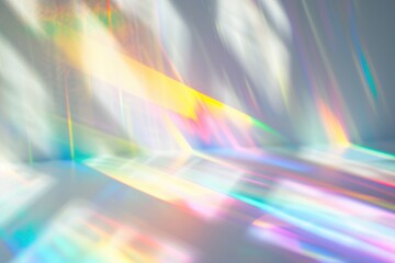 Wall Mural - rainbow light refraction overlay effect for photos and mockups.