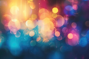 Wall Mural - blurred refraction light with bokeh overlay effect.