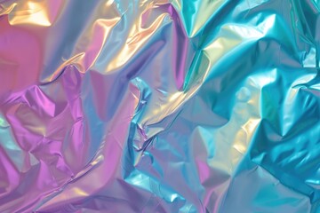 Wall Mural - holographic foil texture abstract colorful trendy background. shiny backdrop