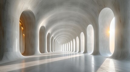Fototapete - Architectonics of white space, A future design perspective