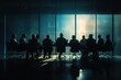 © CStock - blurred silhouette of business people in a dark meeting room