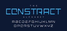 Abstract Minimal Modern Alphabet Fonts. Science Fiction Typography Sport, Technology, Fashion, Digital, Future Creative Logo Font.  Vector Illustration Eps 10