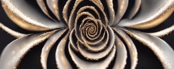 Wall Mural - a close up of a spiral design with gold glitters