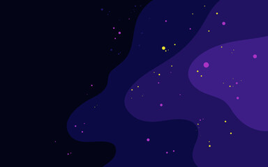 Wall Mural - vector space background . cute flat style template with stars in outer space