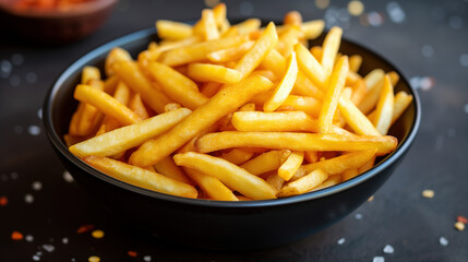 Wall Mural - Large bowl of fresh french fries