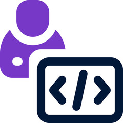 programmer icon. vector dual tone icon for your website, mobile, presentation, and logo design.