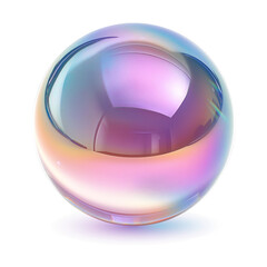 Aufkleber - glass ball with iridescence metallic shine