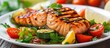 Grilled salmon with fresh vegetables