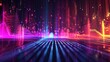 Colorful soundwave background, featuring a futuristic RGB wallpaper with vibrant neon wave lights.