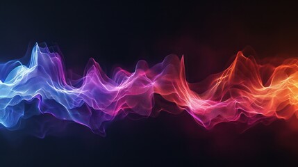 Colorful soundwave background, featuring a futuristic RGB wallpaper with vibrant neon wave lights.