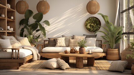 Integrate natural elements like potted plants and wooden accents to bring warmth and coziness to the roomar