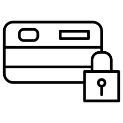 Canvas Print - Credit Card Locked Icon