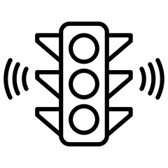 Wall Mural - Smart Traffic Light Icon