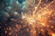 A stunning display of colorful fireworks exploding and lighting up the dark night sky, A breathtaking shower of stars bursting overhead in a firework display, AI Generated