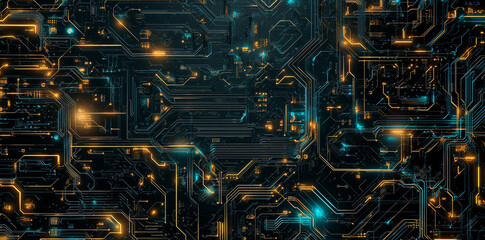 Wall Mural - circuit board background