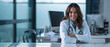© Ai Studio - Confident female doctor smiles warmly, her expertise and compassion evident in her professional environment