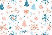 Seamless Pastel Winter Pattern For Design