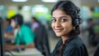 © Chimpanzky  - portrait of an Indian smiling call center support operator