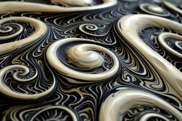 Wall Mural - Generate a pattern of swirling vortexes, capturing the sense of movement and energy