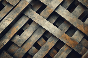 Wall Mural - Create an abstract pattern of intersecting lines, with varying thickness and textures.