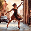 ballerina oil painting, ballerina art, watercolor, oil painting for printing, painting on canvas