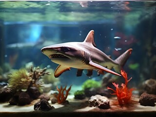 Wall Mural - fish in a home aquarium, or beautiful aquarium fish  