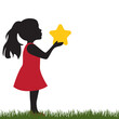LITTLE GIRL WITH STAR