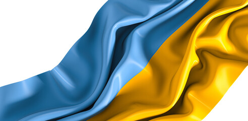 Wall Mural - Artistic Tribute: Captivating 3D Ukraine Flag Inspires Awe