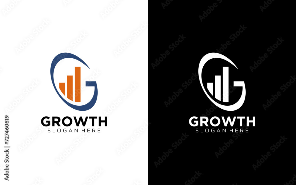 Letter G Growth Logo Vector Template Stock Vector | Adobe Stock