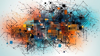 Machine learning recommendations solid color background