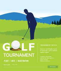 Wall Mural - great simple golf background design for any media