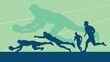 © Muhamad - Premium Illustration of rugby players playing together best for your digital graphic and print