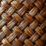 Fototapeta Zachód słońca - Intricate Weave: Detailed Woven Basket Texture