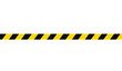 yellow and black caution tape isolated on white and transparent background. under construction, warning, danger, crime scene, police, safety tape vector illustration