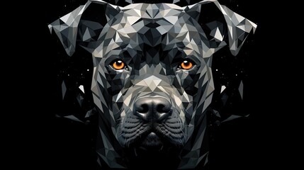 abstract pitbull dog t shirt design. Deconstructed