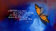 If any man be in Christ butterfly on brushstrokes abstract graphic background